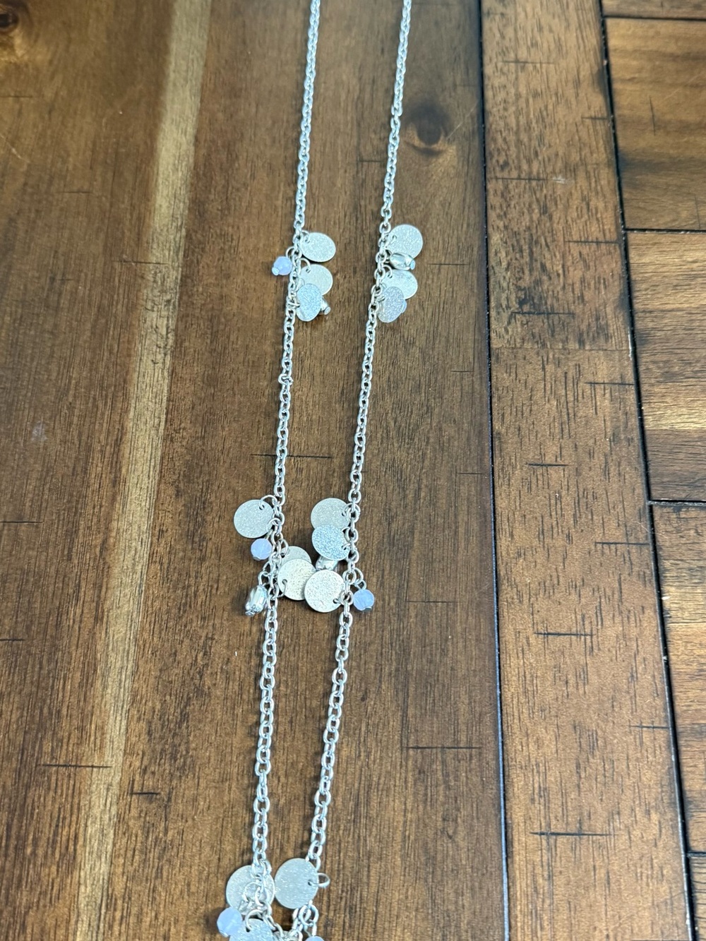 paparazzi Silver Textured Disc Layered Necklace